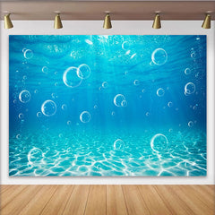 Lofaris Toile de fond de photographie sous-marine avec bulles et rayons de lumière, magnifique arrière-plan aquatique pour studio photo