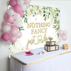 Lofaris Toile de fond de mariage florale avec roses blanches et feuillage vert, décor élégant avec paillettes dorées pour événement romantique