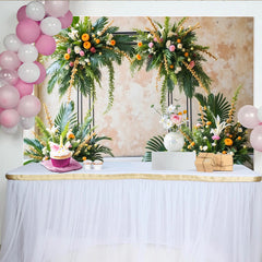 Lofaris Toile de fond florale luxuriante pour mariage avec fleurs vives, élégant décor de cérémonie pour événement et séance photo