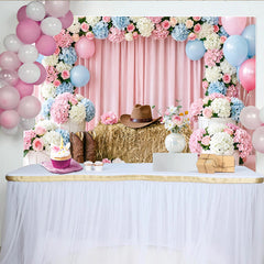 Lofaris Toile de fond baby shower révélation du sexe, décor western avec fleurs et ballons pour studio