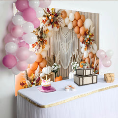 Lofaris Toile de fond automnale avec citrouilles et ballons, arriere-plan rustique pour decoration de studio photo