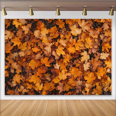 Lofaris Toile de fond de photographie automne avec feuilles d'érable, décor saisonnier idéal pour studio photo et portrait