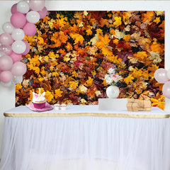 Lofaris Toile de fond de photographie automne avec feuilles colorées, magnifique arrière-plan naturel pour studio photo