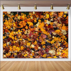 Lofaris Toile de fond de photographie automne avec feuilles colorées, magnifique arrière-plan naturel pour studio photo