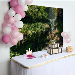 Lofaris Toile de fond de photographie paysage naturel cascade et verdure, arrière-plan réaliste pour studio photo professionnel