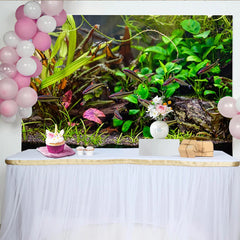 Lofaris Toile de fond de photographie aquarium avec poissons et plantes aquatiques, magnifique arrière-plan sous-marin pour studio photo