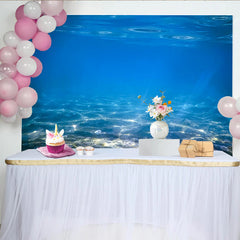Lofaris Toile de fond de photographie sous-marine avec eau bleue claire et rayons de soleil, magnifique arrière-plan réaliste pour studio photo