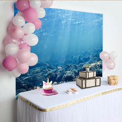 Lofaris Toile de fond de photographie sous-marine avec rayons de soleil, magnifique arrière-plan bleu pour studio photo professionnel