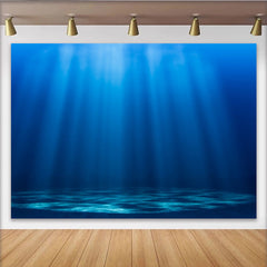 Lofaris Toile de fond de photographie sous-marine bleue avec rayons de lumière, arrière-plan immersif pour studio photo et portrait
