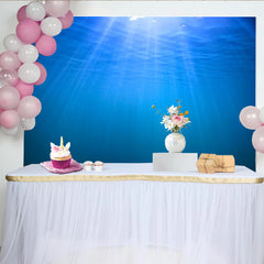 Lofaris Toile de fond de photographie sous-marine avec rayons de lumière bleus et surface d'eau, décor aquatique apaisant pour studio photo