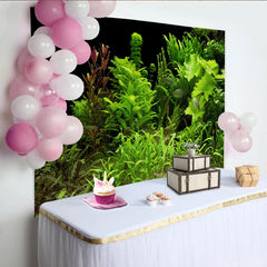 Lofaris Toile de fond de photographie plantes aquatiques luxuriantes et poissons, arrière-plan naturel pour studio professionnel