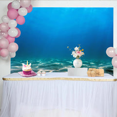 Lofaris Toile de fond de photographie sous-marine avec eau bleue et sable, magnifique arrière-plan naturel pour studio photo