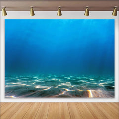Lofaris Toile de fond de photographie sous-marine avec eau bleue et sable, magnifique arrière-plan naturel pour studio photo