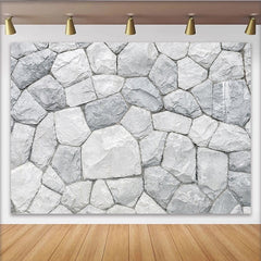 Lofaris Toile de fond de photographie texture pierre naturelle gris et blanc, arrière-plan rustique pour studio photo et portrait
