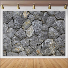 Lofaris Toile de fond photographie mur de pierres grises texture rustique, arrière-plan authentique pour studio photo et portrait