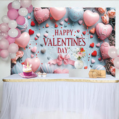 Lofaris Toile de fond romantique Saint-Valentin cœurs roses et bleus, magnifique arrière-plan pour séance photo de couple et fête d'amour