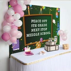 Lofaris Toile de fond de graduation scolaire avec tableau noir et confettis, arrière-plan festif pour la fin d'année et studio photo
