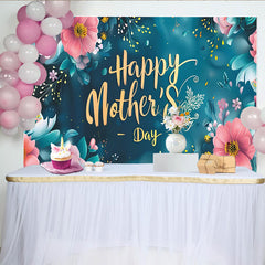 Lofaris Toile de fond florale pour la Fête des Mères avec roses roses et feuillage vert, élégant arrière-plan pour studio photo