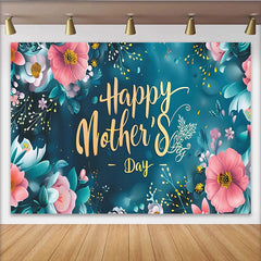 Lofaris Toile de fond florale pour la Fête des Mères avec roses roses et feuillage vert, élégant arrière-plan pour studio photo