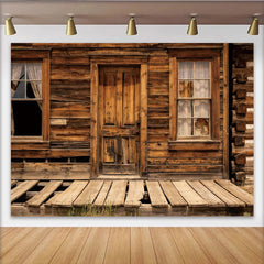 Lofaris Toile de fond de photographie bois rustique vieille maison, arrière-plan vintage et abandonné pour studio photo
