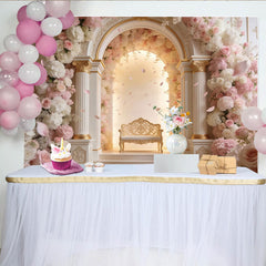 Lofaris Toile de fond de photographie florale romantique pour mariage, élégant arrière-plan avec roses et pétales pour studio photo