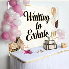 Lofaris Toile de fond anniversaire élégante avec champagne et ballons dorés, magnifique décor pour fête adulte et séance photo