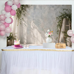 Lofaris Toile de fond de photographie fine art avec verdure et mur texturé, élégant arrière-plan de studio pour portrait et mariage