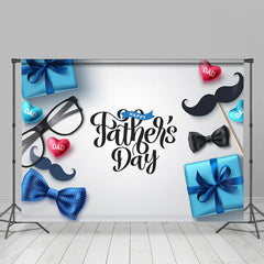 Cadeau Barbe Lunettes Amour Arc Cravate Pères Jour Toile de fond