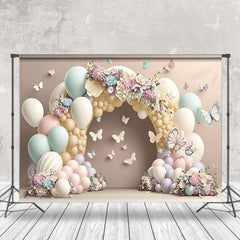 Cake Smash des ballons Floral Cambre Papillon Toile de fond