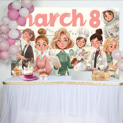 Lofaris Décor de photographie Journée de la femme, carrière féminine, célébration du 8 mars