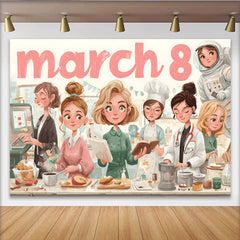 Lofaris Décor de photographie Journée de la femme, carrière féminine, célébration du 8 mars
