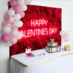 Lofaris Toile de fond Saint-Valentin, décor bohème tente tipi et cœur rouge herbe de pampa