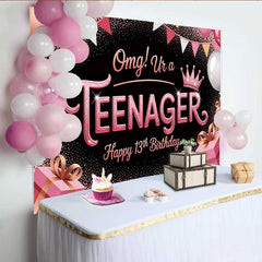 Lofaris Fond 13e Anniversaire Paillettes Or Rose, omg! Ur a TEENAGER