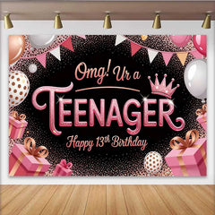 Lofaris Fond 13e Anniversaire Paillettes Or Rose, omg! Ur a TEENAGER