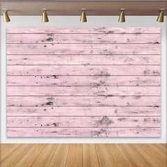 Lofaris Fond Planches de Bois Usées Rose Clair, Texture Rustique Pastel