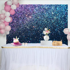 Lofaris Toile de fond bokeh paillettes cosmiques, Fond photographique étincelles bleues et violettes
