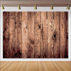 Lofaris Toile de fond bois avec nœuds en cœur, Fond photographique planches de bois marron rustique