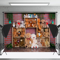 Cake Smash Brique Mur Divers Nounours Ours Toile de fond