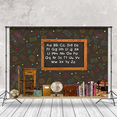 Cake Smash Rétro Bois Tableau noir Alphabet Toile de fond