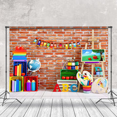 Cake Smash Coloré Papeterie Brique Mur Toile de fond