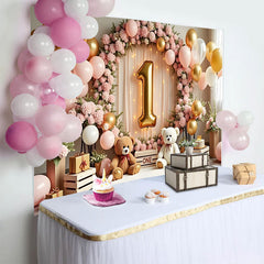 Lofaris Fond Safari Wild One Jungle Guirlande de Ballons Animaux et Feuilles