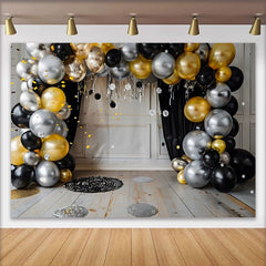 Lofaris Fond Arche de Ballons Métalliques Modernes Premier Anniversaire