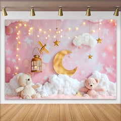 Lofaris Fond Rose et Violet Élégant Cake Smash Guirlande Ballons et Bois
