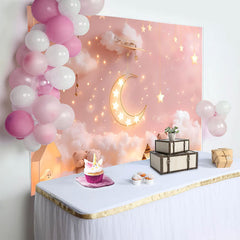 Lofaris Toile de Fond Cake Smash Rose Vif Arche Ballons Fleurs et Cadeaux