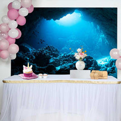 Lofaris Fond Grotte Sous-marine Océan, Décorations Fête Marine Poissons des Profondeurs
