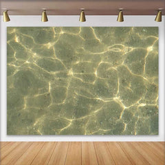 Lofaris Fond Plage Sable Eau Claire Peu Profonde, Décorations Fête Surface Mer Océan