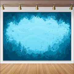 Lofaris Fond de Paysage Naturel Océan Bleu Profond avec Récifs Coralliens et Vie Marine, Photographie