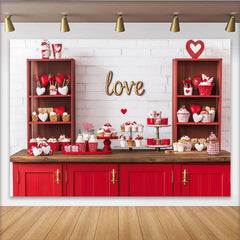 Lofaris Fond de célébration romantique avec cœurs et "Love" doré, pour la Saint-Valentin, un anniversaire ou un mariage.