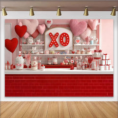 Lofaris Toile de fond romantique cœurs roses et rouges, pour la Saint-Valentin et les célébrations d'amour, décor doux.