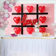Lofaris Toile de fond d'amour avec ballons cœurs rouges et lettres d'amour, pour la Saint-Valentin et célébrations romantiques.